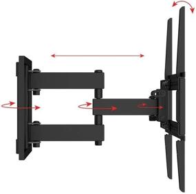 img 1 attached to Monoprice Titan Series Full-Motion Articulating TV Wall Mount Bracket: 70in TVs, 77lbs Max Weight, VESA 600x400, Rotating - Black