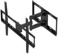 monoprice titan series full-motion articulating tv wall mount bracket: 70in tvs, 77lbs max weight, vesa 600x400, rotating - black logo