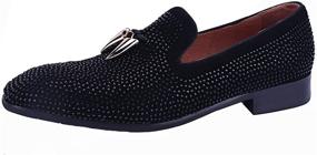 img 3 attached to ELANROMAN Loafer Leather Butterfly Wedding Men's Shoes and Loafers & Slip-Ons