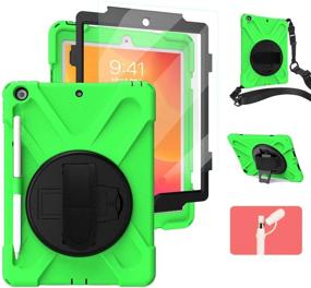 img 4 attached to IPad 8Th 7Th Generation Case For Kids [Built-In Screen Protector]