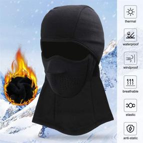 img 3 attached to ❄️ Joyoldelf Winter Balaclava Ski Mask: Stay Warm with Fleece Windproof Motorcycle Face Warmer