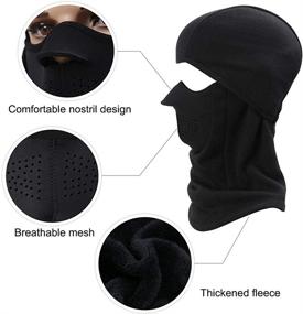 img 2 attached to ❄️ Joyoldelf Winter Balaclava Ski Mask: Stay Warm with Fleece Windproof Motorcycle Face Warmer