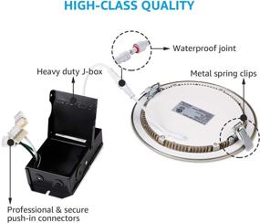 img 2 attached to 🔦 6 Inch LED Recessed Lights with J-Box - TORCHSTAR E-Lite Series for Industrial Electrical Applications