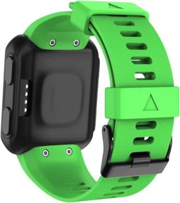 img 3 attached to 👌 Meifox Green Silicone Replacement Bands for Garmin Forerunner 35 Watch - Compatible and High-Quality