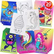 artcreativity assorted mini coloring books for kids - bulk pack of 20 - 5 x 7 inch 🎨 small color booklets in 5 designs: fun birthday party favors for toddlers, educational art gifts for boys and girls логотип