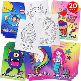 img 4 attached to ArtCreativity Assorted Mini Coloring Books for Kids - Bulk Pack of 20 - 5 x 7 Inch 🎨 Small Color Booklets in 5 Designs: Fun Birthday Party Favors for Toddlers, Educational Art Gifts for Boys and Girls