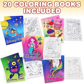 img 3 attached to ArtCreativity Assorted Mini Coloring Books for Kids - Bulk Pack of 20 - 5 x 7 Inch 🎨 Small Color Booklets in 5 Designs: Fun Birthday Party Favors for Toddlers, Educational Art Gifts for Boys and Girls