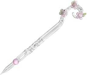 img 4 attached to 🖋️ Vintage Crystal Calligraphy Dip Pen Set: Molshine Handmade Glass Dipped Pen with Ink - Perfect for Art, Sketching, Writing, and Gifts – Vine Flower (Pink)