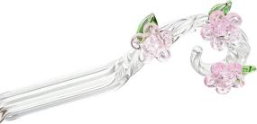 img 2 attached to 🖋️ Vintage Crystal Calligraphy Dip Pen Set: Molshine Handmade Glass Dipped Pen with Ink - Perfect for Art, Sketching, Writing, and Gifts – Vine Flower (Pink)