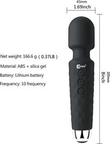 img 3 attached to 💆 Cordless Waterproof Personal Wand Massager - Mini Magic Handheld | Rechargeable with 20 Patterns & 8 Speeds | Ideal for Women & Men | Perfect for Muscle Recovery, Tension Relief, Back & Shoulder Soreness | Quiet & Powerful | Muscle Kneading Technology