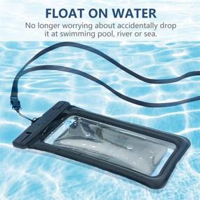 img 1 attached to 💦 TeaTronics Floating Waterproof Case: Premium IPX8 Waterproof Phone Pouch - Protect Your Smartphone up to 6.5" from Water Damage with TPU Clear Dry Bag (Blue-Green)
