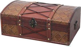 img 2 attached to Vintiquewise Pirate Treasure Chest Leather