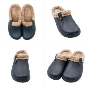 img 1 attached to Stay Warm and Safe: Innovative Non-Slip Winter Slippers for Outdoor Garden Men's Shoes - Mules & Clogs