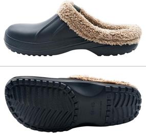 img 2 attached to Stay Warm and Safe: Innovative Non-Slip Winter Slippers for Outdoor Garden Men's Shoes - Mules & Clogs