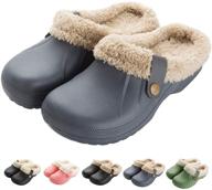stay warm and safe: innovative non-slip winter slippers for outdoor garden men's shoes - mules & clogs logo