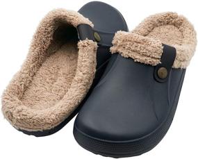 img 3 attached to Stay Warm and Safe: Innovative Non-Slip Winter Slippers for Outdoor Garden Men's Shoes - Mules & Clogs