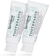 sprinjene fluoride toothpaste: natural dental care for cavity protection, fresh breath, dry mouth relief | vegan, dye-free, preservative-free, sls-free | adults' 2-pack, 3.5 oz logo