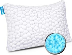 img 4 attached to 🌬️ Cooling Bed Pillows for Sleeping: Neck Pain Relief, Adjustable Shredded Memory Foam Pillow for Back/Side Sleepers, Hypoallergenic Bamboo Pillow with Washable Cover - Supportive & Fluffy