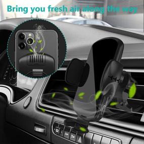 img 2 attached to 🔌 ZHIKE Wireless Car Charger, 15W Qi Auto-Clamping Car Mount Charging, Air Vent Car Phone Holder Compatible with iPhone 12/11 /Pro/Pro Max/XR/XS/X, Samsung Galaxy S20/Note 10/S10