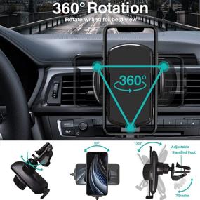 img 3 attached to 🔌 ZHIKE Wireless Car Charger, 15W Qi Auto-Clamping Car Mount Charging, Air Vent Car Phone Holder Compatible with iPhone 12/11 /Pro/Pro Max/XR/XS/X, Samsung Galaxy S20/Note 10/S10