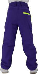 img 2 attached to 🌲 Lanbaosi Children's Outdoor Hiking Pants with Waterproof and Warm Fleece Lining