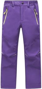 img 4 attached to 🌲 Lanbaosi Children's Outdoor Hiking Pants with Waterproof and Warm Fleece Lining