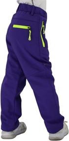 img 3 attached to 🌲 Lanbaosi Children's Outdoor Hiking Pants with Waterproof and Warm Fleece Lining