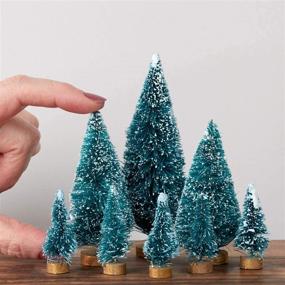 img 2 attached to 🎄 Shop the Factory Direct Craft Set of 32 Assorted Size Miniature Sisal Trees for Holiday Displays and Christmas Decorations