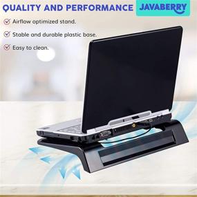 img 3 attached to 🖥️ JAVABERRY Laptop Cooling Pad - Ultra-Slim & Quiet Cooling Stand with Fan - Ergonomic Notebook Chill Mat with USB Powered Center Fan - Fits 12-16 Inches