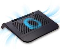 🖥️ javaberry laptop cooling pad - ultra-slim & quiet cooling stand with fan - ergonomic notebook chill mat with usb powered center fan - fits 12-16 inches logo