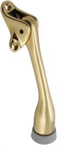 img 1 attached to Premium Solid Brass National Hardware N198-085 V1938 Kickdown Door Stop - Durable and Stylish Solution for Easy Door Control