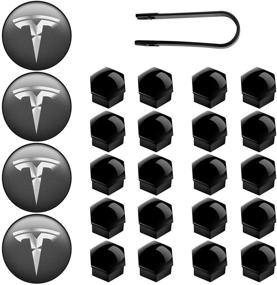 img 4 attached to 🔧 Набор крышек колесных дисков Aero для Tesla Model 3, KFZMAN Крышки гаек Tesla Model 3 с съемником, центральная крышка с логотипом - улучшает заводские колеса Tesla Model 3