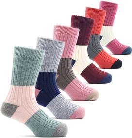 img 4 attached to 🧦 Kids Crew Wool Socks - Seamless Winter Warm Thermal Socks (Pack of 6)