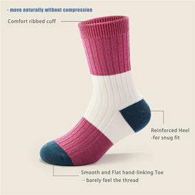 img 2 attached to 🧦 Kids Crew Wool Socks - Seamless Winter Warm Thermal Socks (Pack of 6)