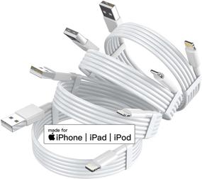 img 4 attached to 📱 [Apple MFi Certified] 4Pack 6FT iPhone Charger Lightning Cable - 2.4A Fast Charging Cord for iPhone 12 Mini 12 Pro Max 11 Pro MAX XS Xr X 6 AirPods-2M(White)