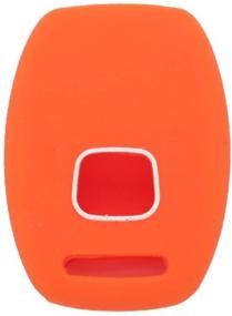 img 2 attached to 🔶 SEGADEN Silicone Protective Case Cover Skin Holder Jacket for HONDA 2+1 Button Remote Key Fob CV2204 - Vibrant Orange