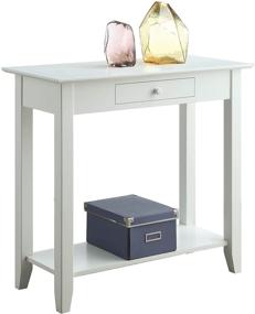 img 2 attached to Convenience Concepts American Heritage Hall Table, White: The Perfect Blend of Style and Function