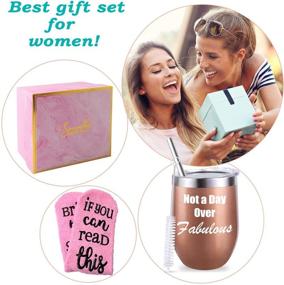 img 1 attached to 🎁 Silicone Glasses Care Package for Women – Not a Day Glass Set Birthday Box - Fun Gifts for Women Friends - Female Birthday Gifts - Coffee Gift Basket