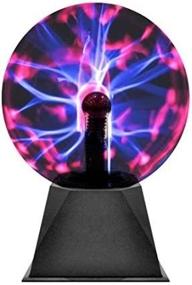 img 1 attached to 🔮 Black Electric 6" Plasma Globe Glass Ball Light - Enhance Your Room Décor