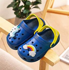 img 2 attached to 🦄 Coralup Little Boys Unicorn Sandals Clogs: Stylish Anti-Slip Slipper for Baby & Toddler, Perfect for Indoor & Outdoor Use