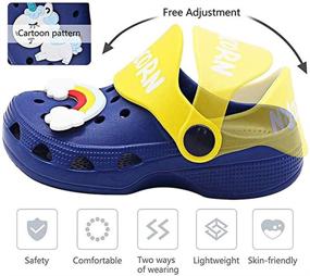 img 3 attached to 🦄 Coralup Little Boys Unicorn Sandals Clogs: Stylish Anti-Slip Slipper for Baby & Toddler, Perfect for Indoor & Outdoor Use