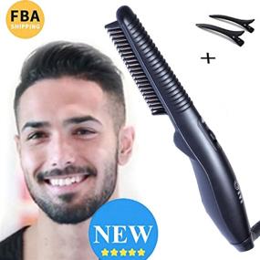 img 3 attached to 🔥 Ultimate Beard Styling Tool: Portable Hairstyles Brush Comb & Straightener - Perfect for Men On-the-Go!