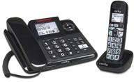 📞 clarity 53727 dect 6.0 e814cc amplified 40db cord/cordless combo unit phone - enhanced communication for impaired hearing, black logo
