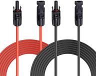 🔌 loevevry 10awg solar extension cable wire - male and female weatherproof connectors for mc4, 6 ft length logo