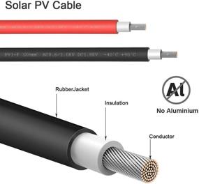 img 1 attached to 🔌 LOEVEVRY 10AWG Solar Extension Cable Wire - Male and Female Weatherproof Connectors for MC4, 6 Ft Length