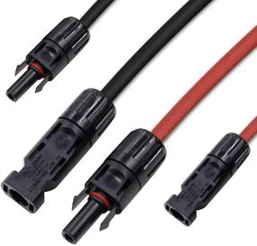 img 3 attached to 🔌 LOEVEVRY 10AWG Solar Extension Cable Wire - Male and Female Weatherproof Connectors for MC4, 6 Ft Length