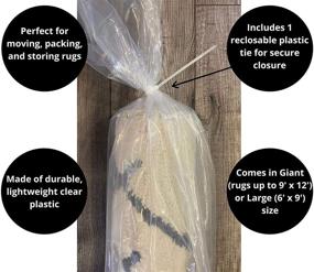 img 2 attached to 🛏️ Giant Rug Storage Bag with Vent Holes: Safely Move or Store Rugs up to 9'x12' with Zip Tie Closure