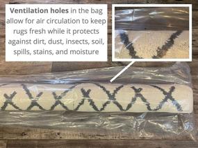 img 3 attached to 🛏️ Giant Rug Storage Bag with Vent Holes: Safely Move or Store Rugs up to 9'x12' with Zip Tie Closure