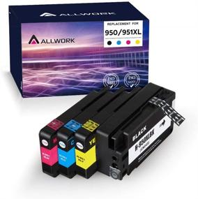 img 4 attached to 🖨️ Allwork Compatible Ink Cartridge Replacement for HP 950 951 950XL 951XL Combo - 4-Pack for HP OfficeJet Pro Printers