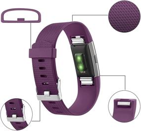 img 2 attached to 🏋️ Amzpas 5 Pack Спортивные Браслеты: Стильные Запасные Ремешки для Fitbit Charge 2 для Женщин и Мужчин